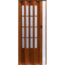 Shrnovací dveře CRYSTALLINE GLASS - Světlý ořech, 86/203 L/P